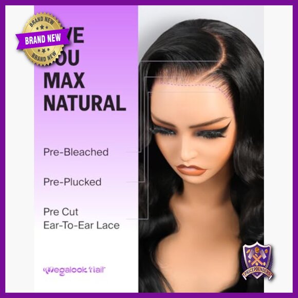 18 Inch Human Hair Glueless Lace Front Wig 220% Density Pre Plucked main image 6